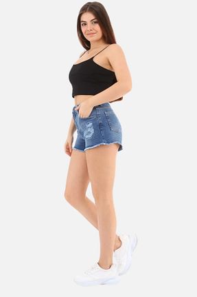 شلوارک و برمودا آبی زنانه فاق بلند Moda stone - کد 855762000