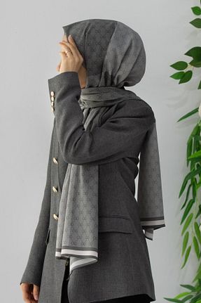 شال طوسی زنانه Medine İpeği Vissona - کد 830492280