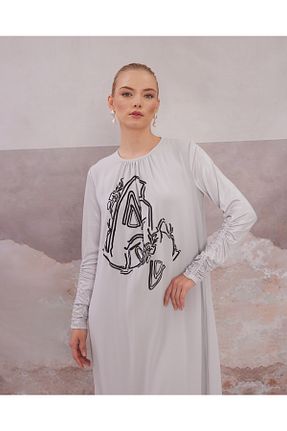 لباس طوسی زنانه بافتنی MAQ DESIGN - کد 855772523