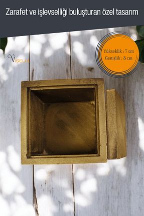 جعبه دکوراتیو زرد Viselia - کد 855766594