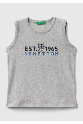 رکابی اسپرت طوسی بچه گانه پارچه United Colors of Benetton - کد 809889615