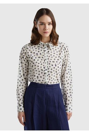 پیراهن بژ زنانه رگولار United Colors of Benetton - کد 808420076
