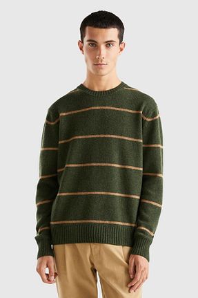 پلیور سبز مردانه ساده United Colors of Benetton - کد 778521945