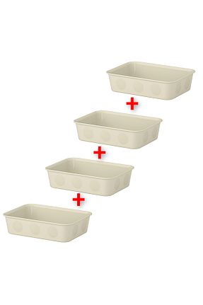 نظم دهنده کمد بژ پلاستیک IKEA - کد 855791817