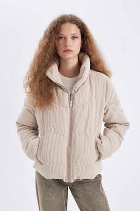 کاپشن بژ زنانه رگولار Defacto - کد 855802110