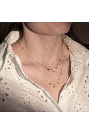 گردنبند نقره طلائی زنانه 925 عیار Jewel by Aila - کد 849757485