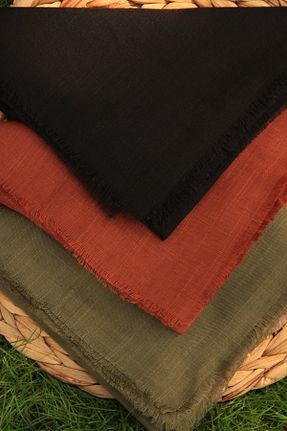 روسری خاکی پنبه پلی استر VEGA MODA - کد 855833434