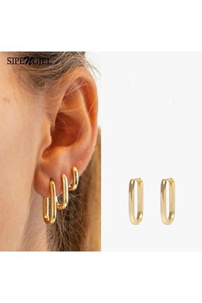 گوشواره جواهر طلائی فلزی Monalisa - کد 650864558