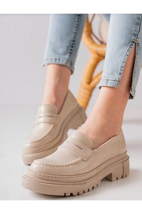 کفش کژوال بژ زنانه چرم مصنوعی MyLina Shoes - کد 855643842