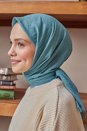شال سبز زنانه پنبه پلی استر Şalland - کد 855881892