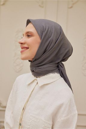 شال طوسی زنانه پنبه پلی استر Şalland - کد 855881284