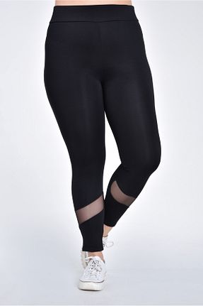 ساق شلواری سایز بزرگ مشکی زنانه بافتنی Curvy Trend - کد 855937424