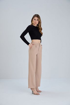 شلوار بژ زنانه بافتنی Thin Shop - کد 814624621