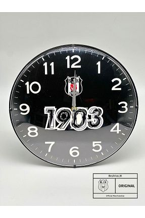 ساعت دیواری مشکی 40 * 40 Beşiktaş - کد 810583027