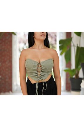 بلوز سبز زنانه ساده Glomcove - کد 844879596