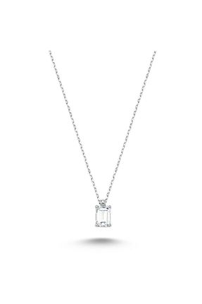 گردنبند نقره سفید زنانه 925 عیار Bulvardi - کد 189286400