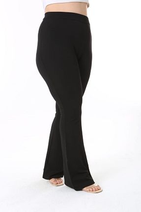 شلوار سایز بزرگ مشکی زنانه بافت Esina - کد 855998551