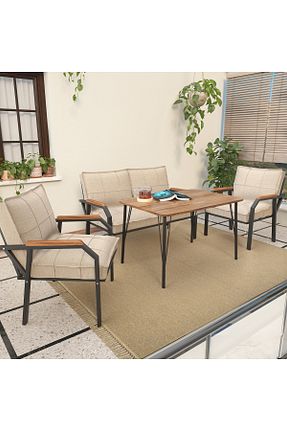 ست باغچه بژ چوب Mygusi - کد 758753900