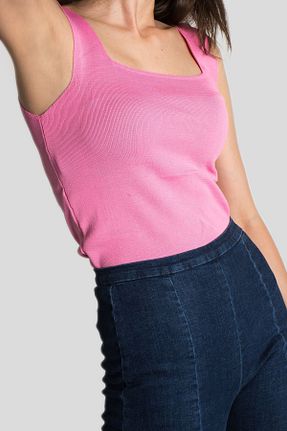 تیشرت صورتی زنانه کراپ Butik - کد 327922663