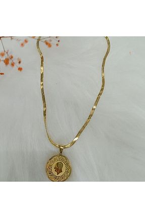 گردنبند استیل ( فولاد ) طلائی زنانه استیل (فولاد) Merkar Aksesuar - کد 821625845