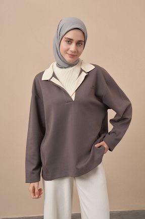 روسری طوسی پلی استر ARMANDA - کد 855990139