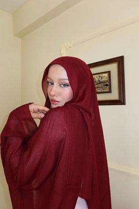 شال قرمز زنانه پنبه ای FASHION - کد 856039631