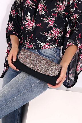 کیف مجلسی مشکی زنانه چرم مصنوعی WMİLANO - کد 6685011