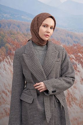 روسری قهوه ای پنبه ای ARMANDA - کد 848860942