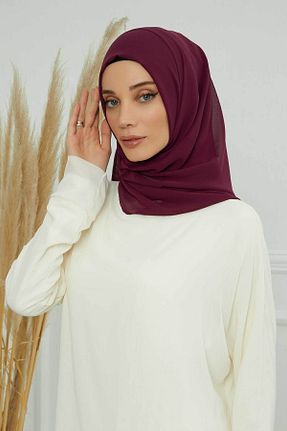 شال بنفش زنانه شیفون Aisha