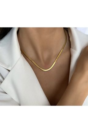 گردنبند استیل ( فولاد ) طلائی زنانه استیل (فولاد) Âlâ Atelier - کد 169115498