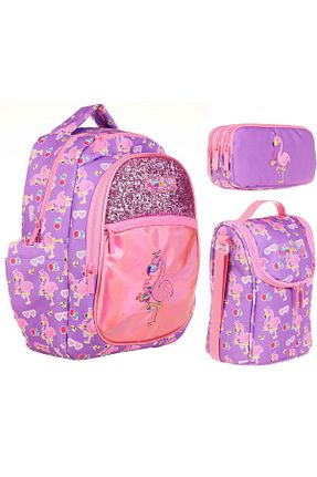 کیف مدرسه بنفش بچه گانه پارچه ای Kaukko - کد 856103465
