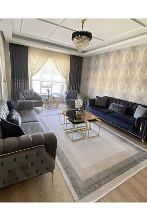 فرش طوسی آنتی باکتریال Kumru - کد 782355012