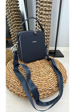 کیف دوشی سرمه ای زنانه چرم مصنوعی Just Polo - کد 854801431