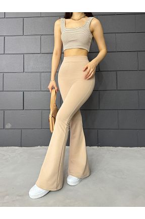 ساق شلواری بژ زنانه بافتنی Warasiva - کد 855852738