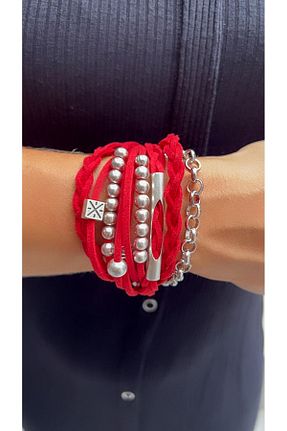 دستبند جواهر قرمز زنانه منجق Kutcha Accessories - کد 661490727