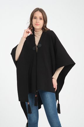 پانچو مشکی زنانه اکریلیک VEGA MODA - کد 856141439