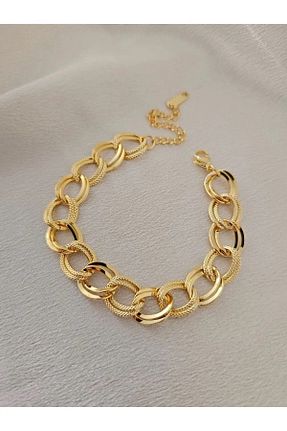 دستبند استیل (فولاد) طلائی زنانه استیل ضد زنگ NOVARİKA - کد 840845629