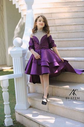 لباس بنفش بچه گانه بافتنی Ribbon kids - کد 824075778