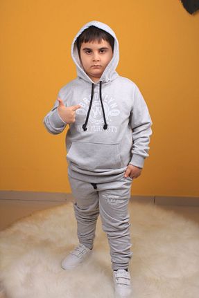 ست گرمکن طوسی بچه گانه پاچه کش دار SİNSER TEKS - کد 815478147