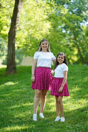 دامن صورتی بچه گانه پنبه ای EYLÜL ELİF BUTİK - کد 833672569