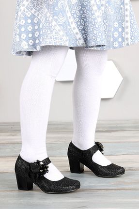 کفش مجلسی مشکی بچه گانه پاشنه ضخیم Kiko Kids - کد 308348619