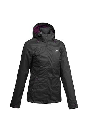 بادگیر و بارانی اسپرت مشکی زنانه پلی استر Decathlon - کد 350079546