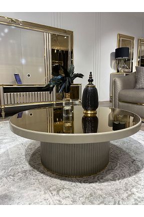 میز جلو مبلی بژ چوب Avem Design - کد 837778836