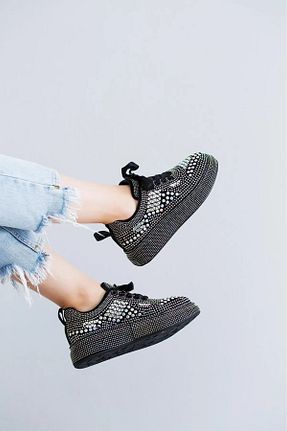 کفش اسنیکر مشکی زنانه بند دار KRISTE BELL - کد 855745784