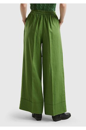 شلوار سبز زنانه کتان United Colors of Benetton - کد 809954024