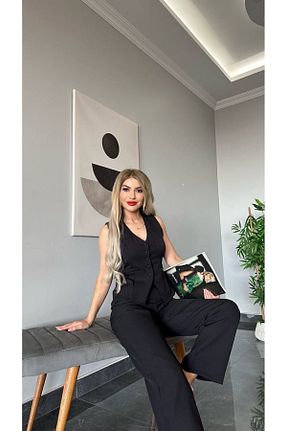 ست بالاتنه و پائین تنه مشکی زنانه بافتنی Butik - کد 811789849