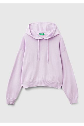 پلیور بنفش زنانه ساده United Colors of Benetton - کد 814735246