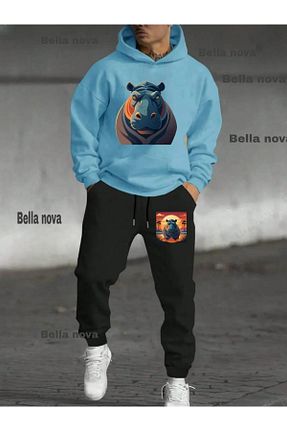 ست بالاتنه و پائین تنه آبی زنانه بافت bellanova - کد 855851567
