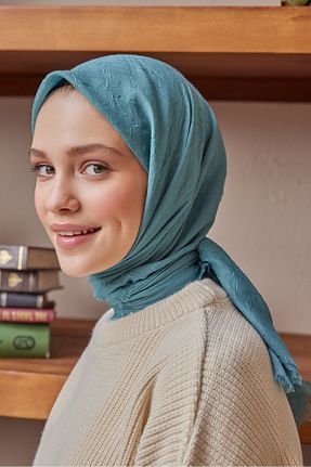 شال سبز زنانه پنبه پلی استر Şalland - کد 855881892