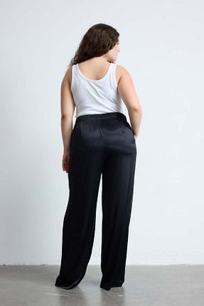 شلوار سایز بزرگ مشکی زنانه بافتنی LUOKK - کد 855900097